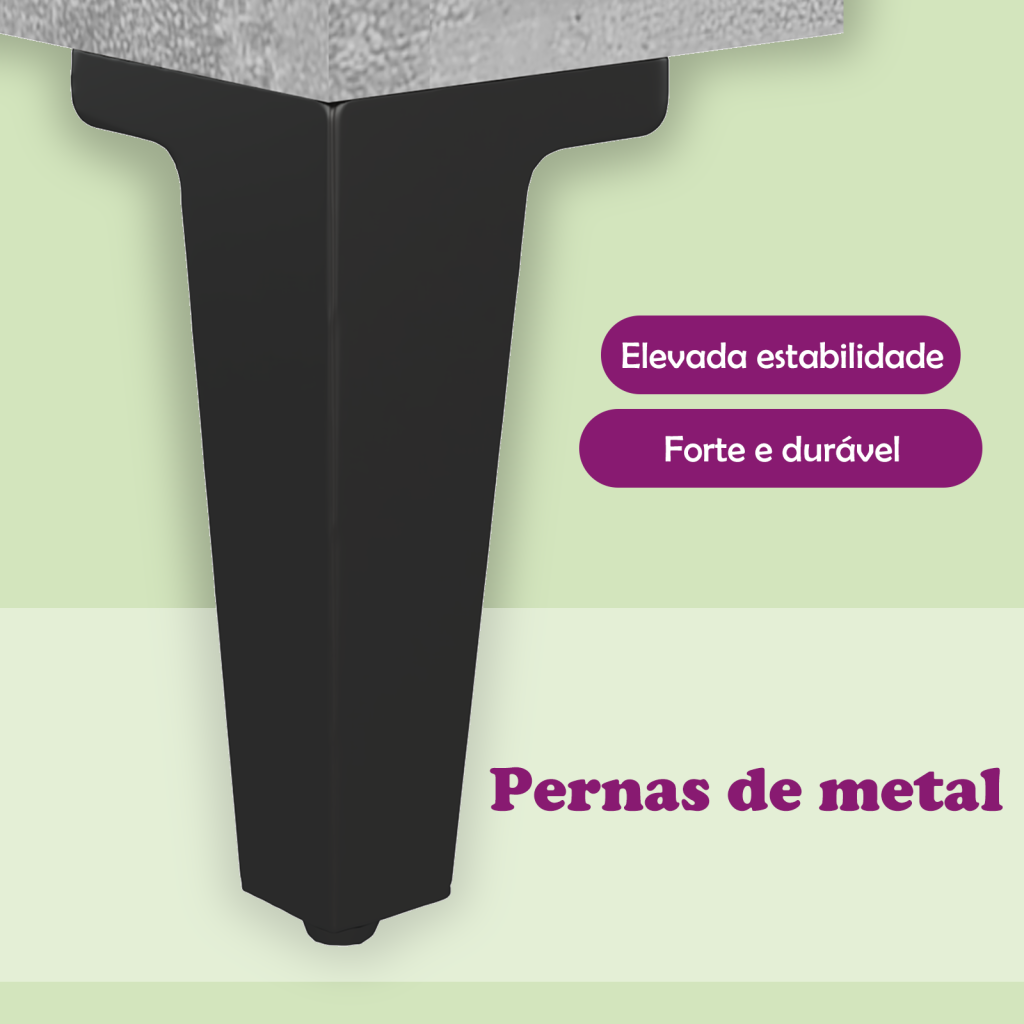 HKH Aparador Industrial em Madeira Processada, Metal 102 X 35 X 70 Cm - Cinzento-Cimento