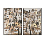 HKH Quadro Tecido Tela Casas