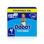 Dodot Bebé Seco Fraldas Box XXL T4 9-14 kg 164 un