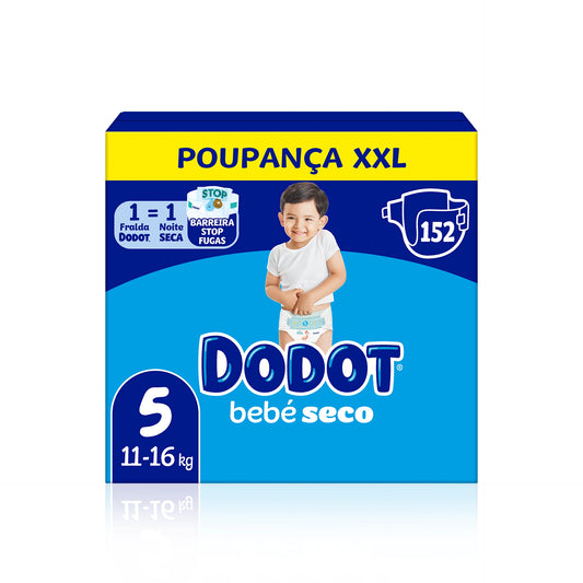 Dodot Bebé Seco Fraldas Box XXL T5 11-16 kg 152 un