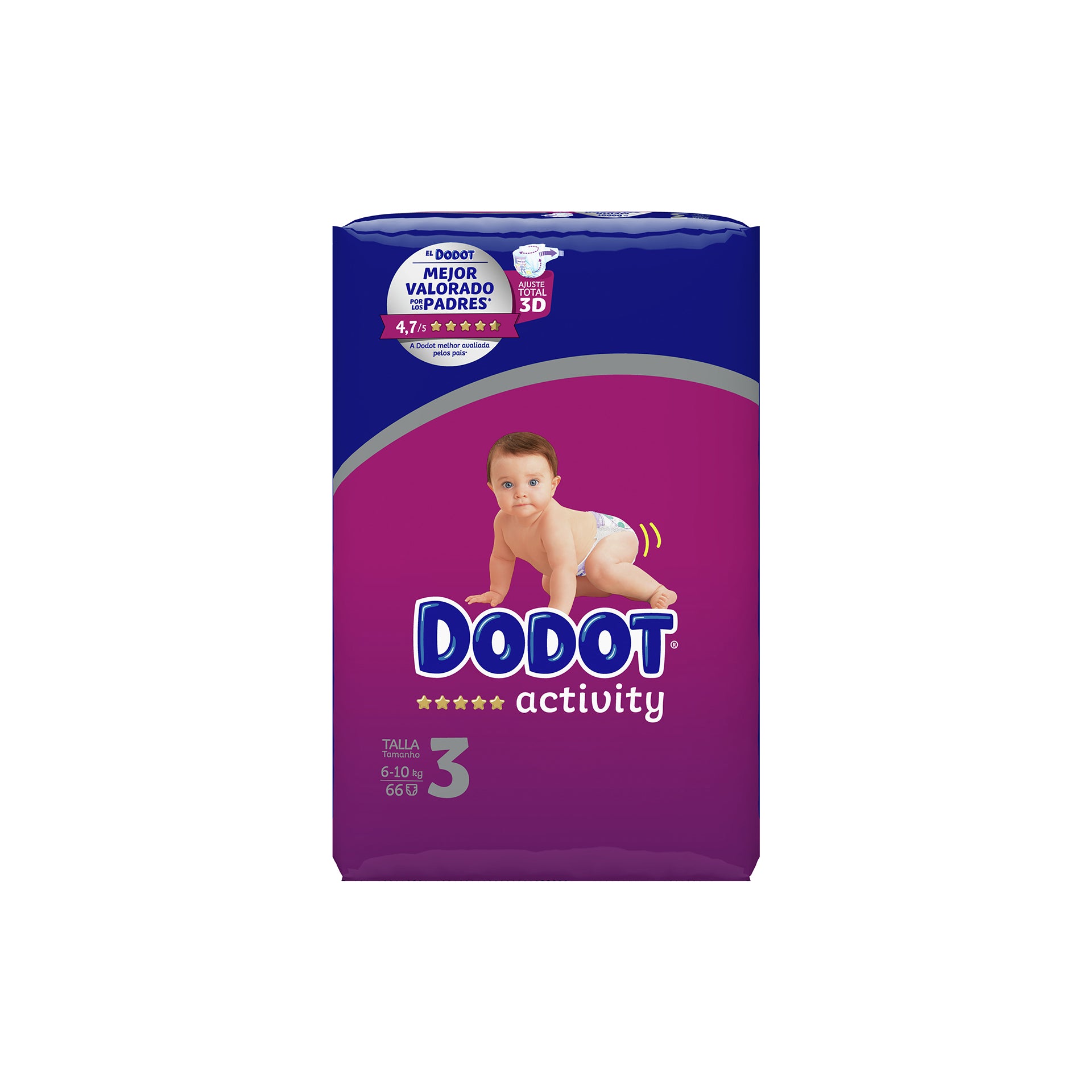 Dodot Activity Pañales T3 (6-10 kg) 66 uds
