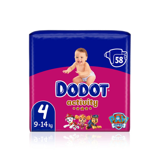 Dodot Activity Fraldas T4 9-14 kg 58 un