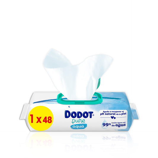 Dodot Cuidado Total Toalhitas Aqua Pure 0% Plástico 48 un