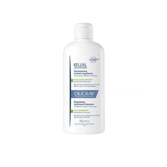Ducray Kelual Squanorm Champú Tratamiento Regulador Caspa Grasa 400ml (13.52floz)