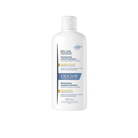 Ducray Kelual Squanorm Champú Tratamiento Hidratante para Caspa Seca 400ml (13.52floz)