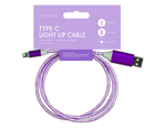Cabo de Carregamento Efeito LED Type C-USB 1 m