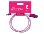 Cabo de Carregamento Efeito LED Type C-USB 1 m
