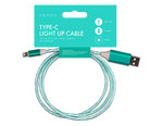Cabo de Carregamento Efeito LED Type C-USB 1 m