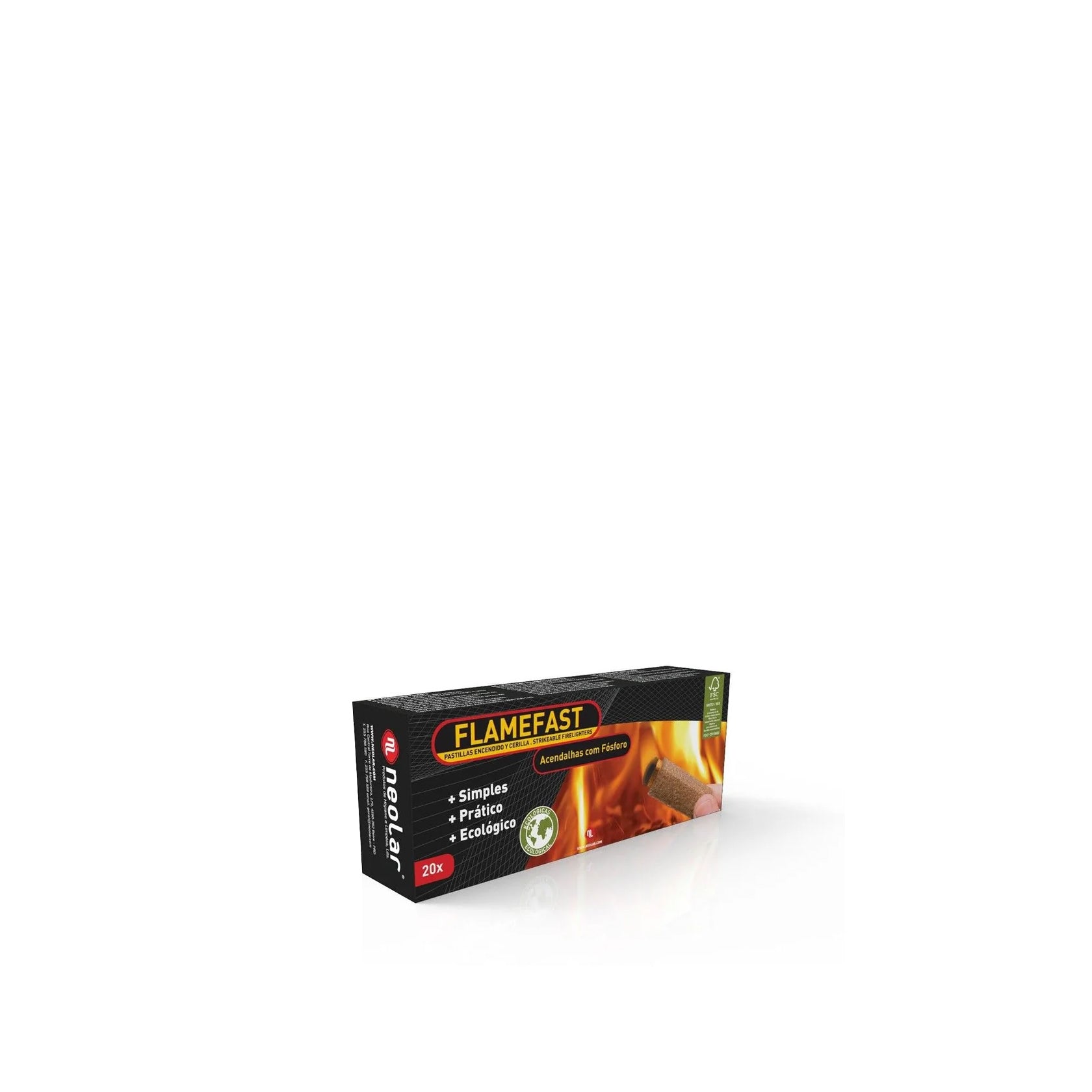 Encendedor Flamefast y Cerilla Ecológica 20 unidades