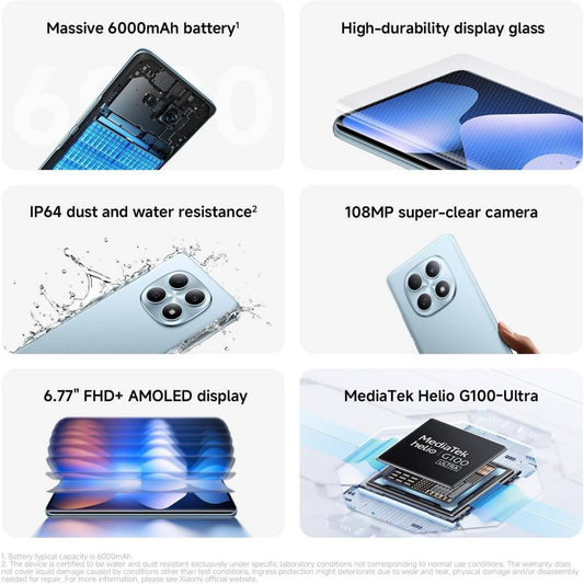 Xiaomi Smartphone Redmi Note 15 8+256 Azul - MZB0MOIEU