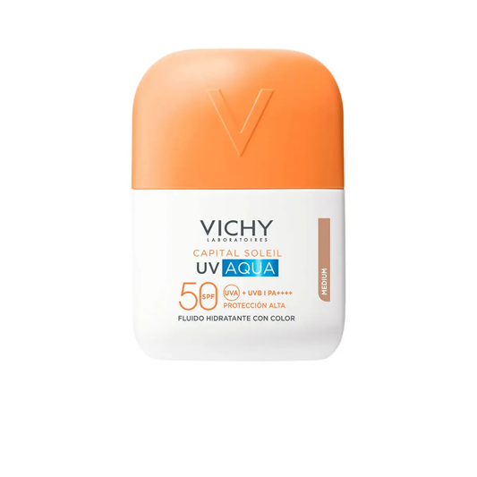 Vichy Capital Soleil UV Aqua Fluido Hidratante com Cor SPF50 #médio 50ml