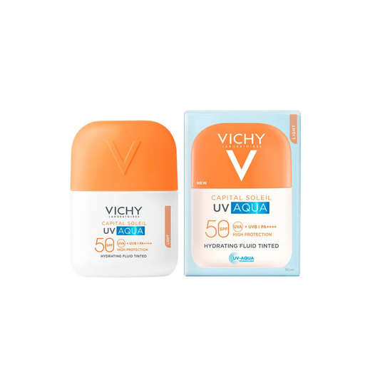 Vichy Capital Soleil UV Aqua Fluido Hidratante com Cor SPF50 #light 50ml