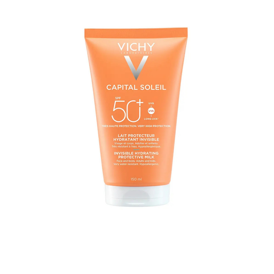 Vichy Capital Soleil Leite Hidratante Invisível para Famílias SPF50+ 150ml