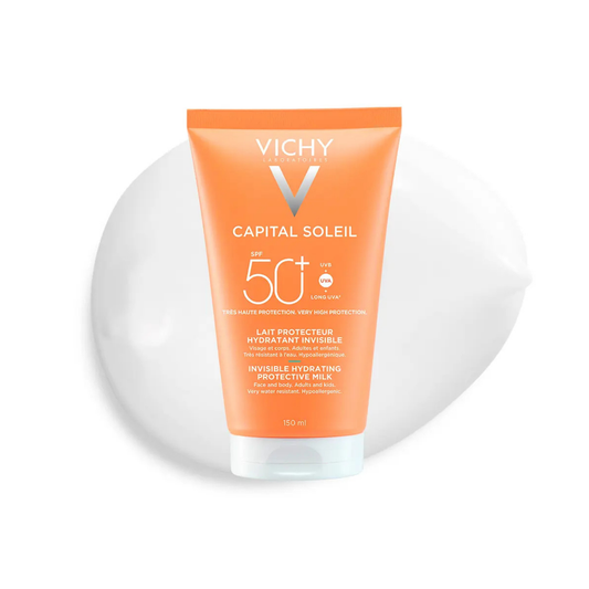 Vichy Capital Soleil Leite Hidratante Invisível para Famílias SPF50+ 150ml