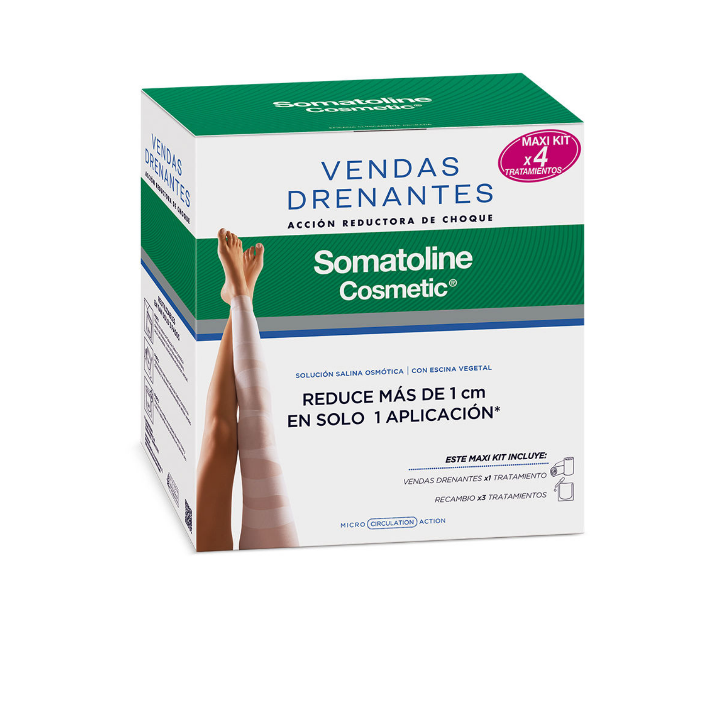 Somatoline Kit Completo Bandas Drenantes Ação Redutora 4 un