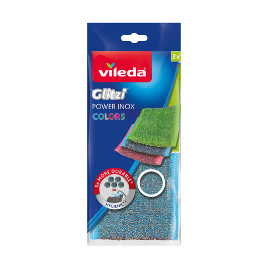 Vileda Estropajo Metálico Power Inox Colors 2 ud.
