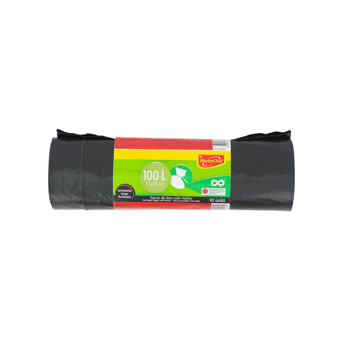 MasterChef Sacos Lixo com Atilho 100 L 77 × 95 cm 10 un