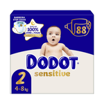 Dodot Sensitive Fraldas T2 4-8 kg 88 un