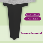 HKH Mesa de Centro com Pernas de Sonoma Cinzento em Metal