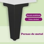 HKH Mesa de Centro em Derivados de em Madeira Brilhante - Branco