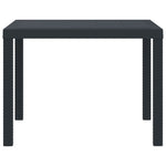 HKH Mesa de Jardim 100x100x73 Cm em Rattan Sintético - Antracite
