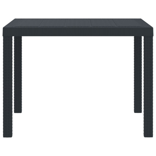 HKH Mesa de Jardim 100x100x73 Cm em Rattan Sintético - Antracite