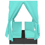 HKH Double Sun Lounger Conjunto De 2 E Turquesa - Preto