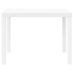 HKH Mesa de Jardim Branca 100x100x73 Cm de Rattan Sintético - Branco