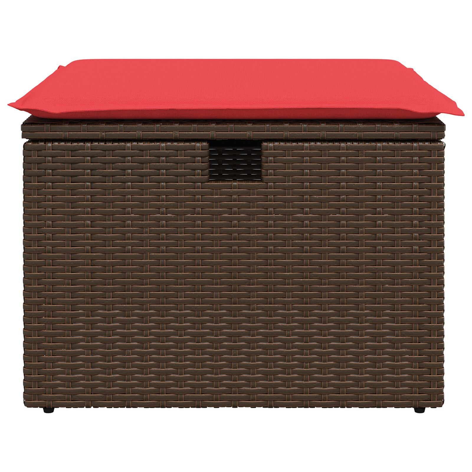 HKH Banco de Jardim com Almofadão 55x55x37 Cm Vime Pe Castanho - Marrom