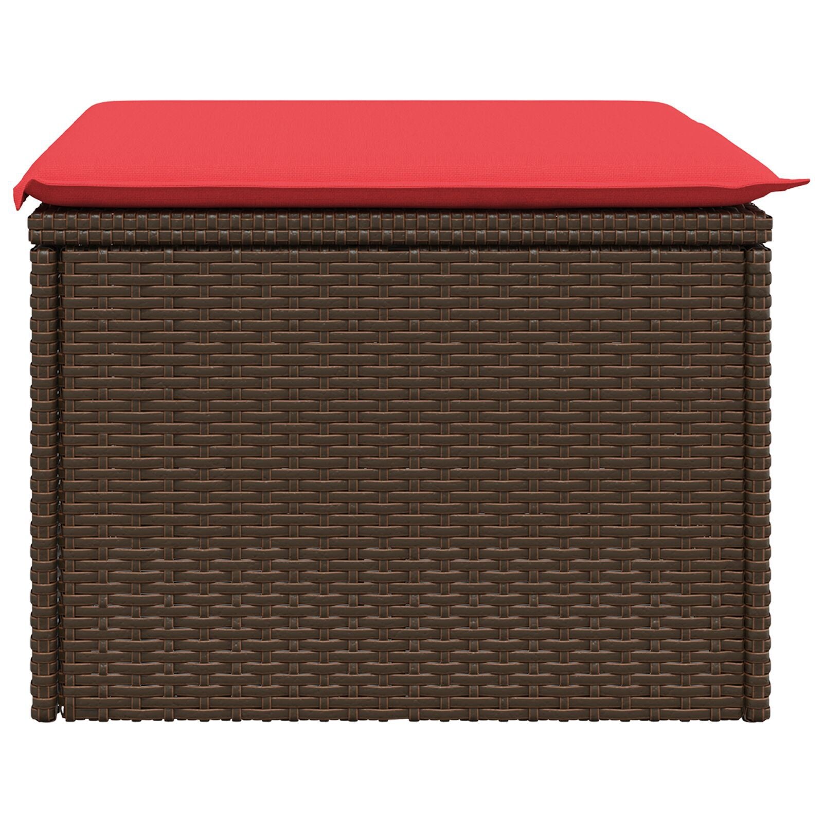 HKH Banco de Jardim com Almofadão 55x55x37 Cm Vime Pe Castanho - Marrom