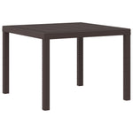 HKH Mesa de Jardim Castanha 100x100x73 Cm de Rattan Sintético - Castanho