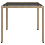 HKH Mesa de Jantar de Jardim Rattan Poli - Bege