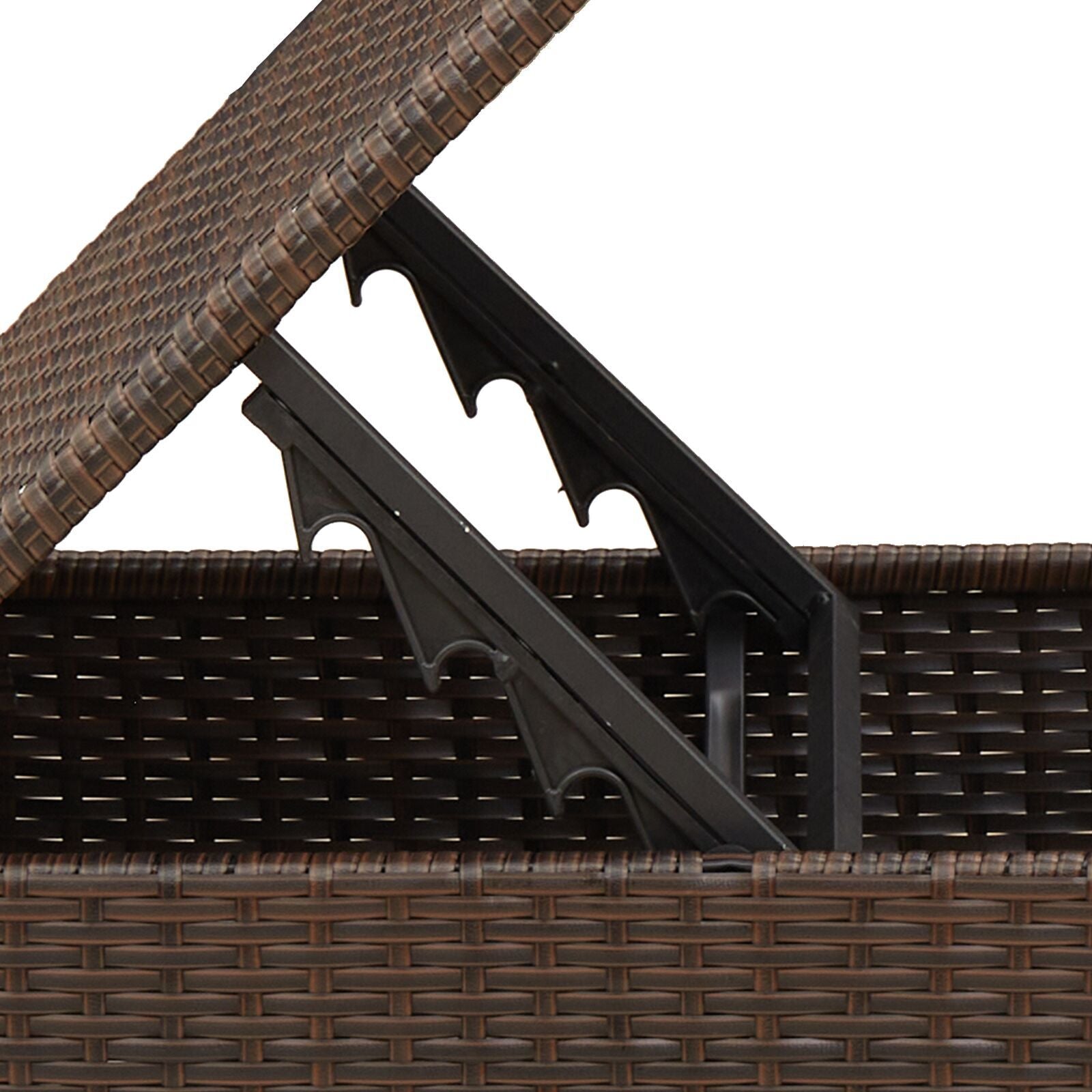 HKH Banco de Jardim com Almofadão 55x55x37 Cm Vime Pe Castanho - Marrom