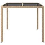 HKH Mesa de Jantar de Jardim Rattan Poli - Bege