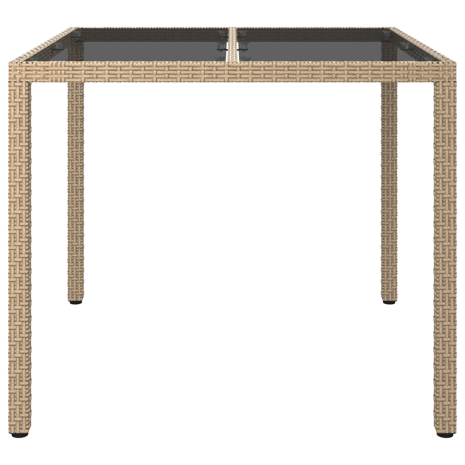 HKH Mesa de Jantar de Jardim Rattan Poli - Bege