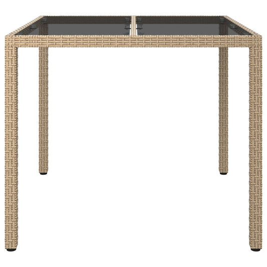 HKH Mesa de Jantar de Jardim Rattan Poli - Bege