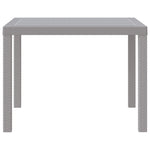 HKH Mesa de Jardim Cinza-claro 100x100x73 Cm em Rattan Sintético - Cinzento-claro