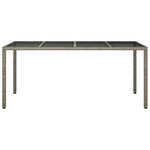 HKH Mesa de Jantar Jardim Cinza Rattan Sintético - Cinzento