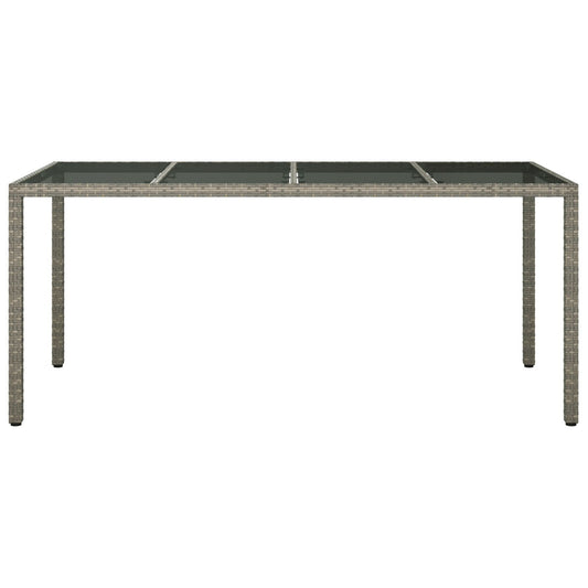 HKH Mesa de Jantar Jardim Cinza Rattan Sintético - Cinzento