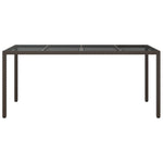 HKH Mesa de Jantar de Jardim Vime Pvc - Castanho