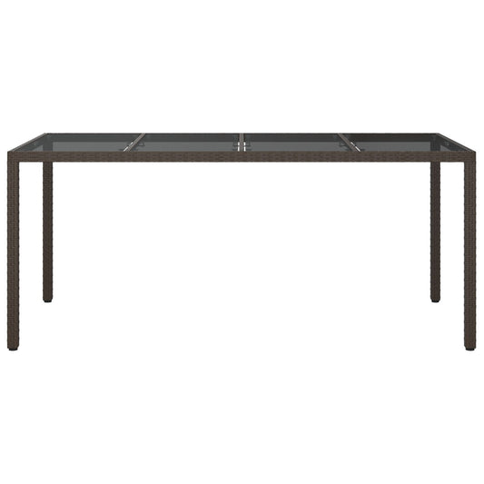 HKH Mesa de Jantar de Jardim Vime Pvc - Castanho