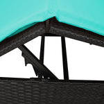 HKH Double Sun Lounger Conjunto De 2 E Turquesa - Preto