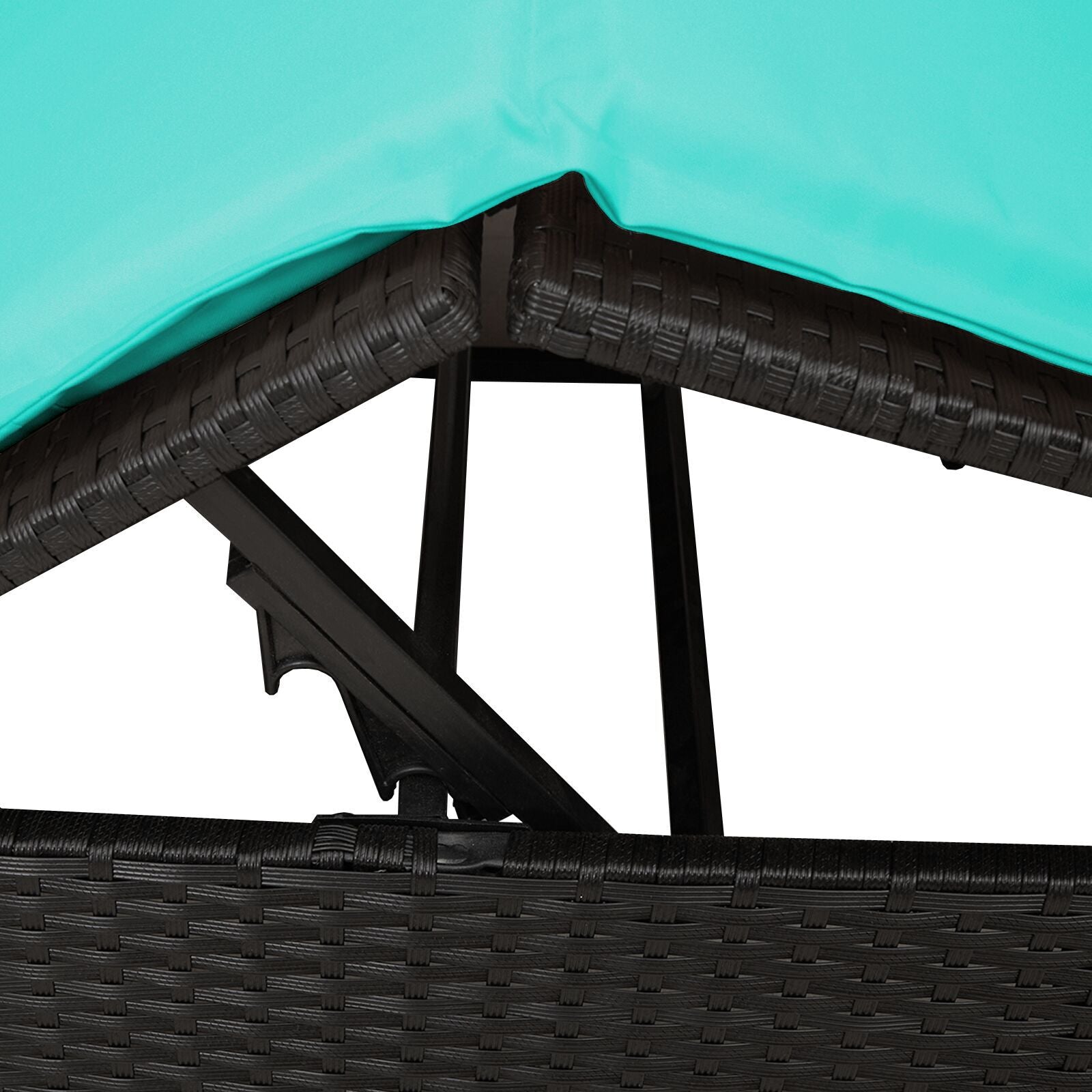 HKH Double Sun Lounger Conjunto De 2 E Turquesa - Preto