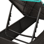 HKH Double Sun Lounger Conjunto De 2 E Turquesa - Preto