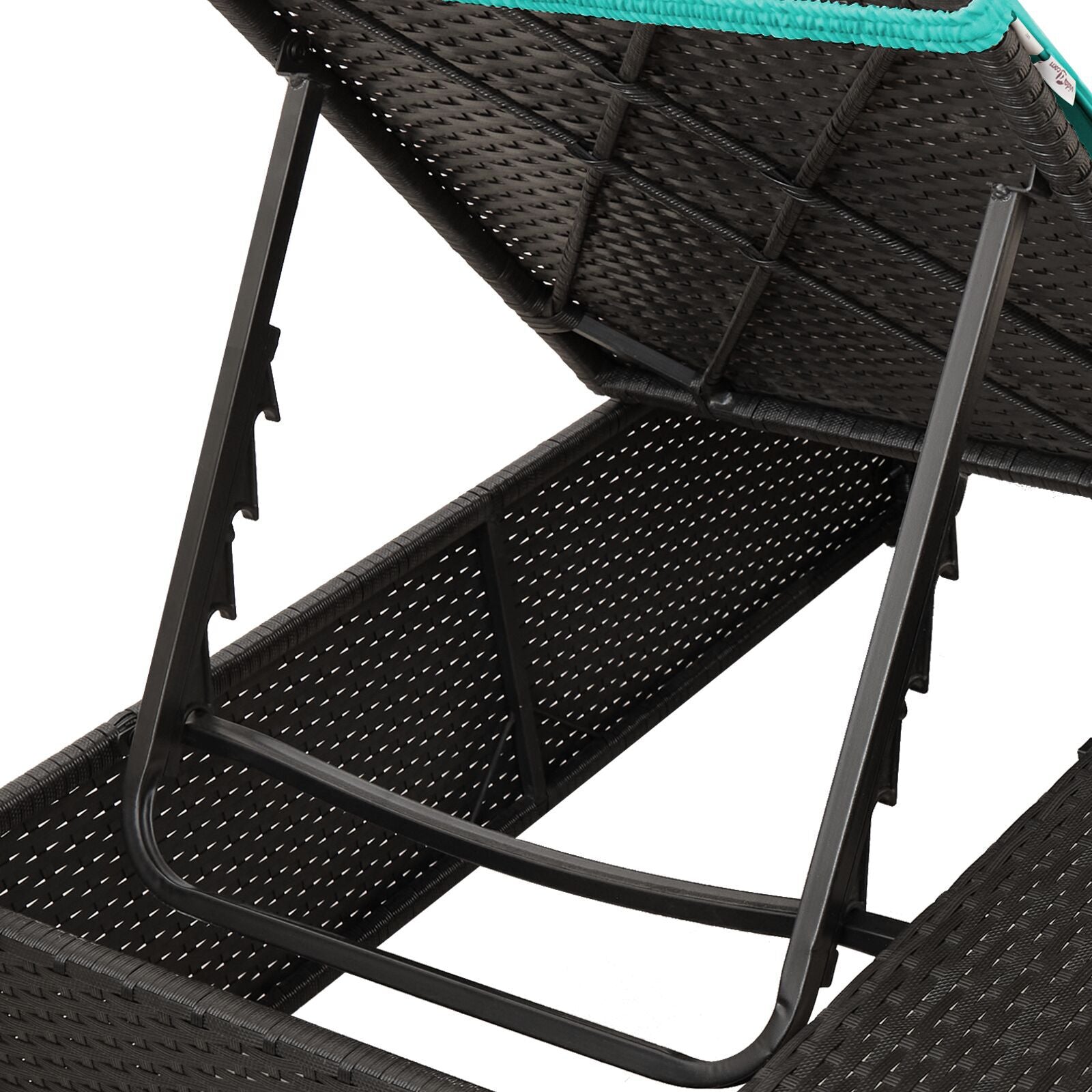 HKH Double Sun Lounger Conjunto De 2 E Turquesa - Preto
