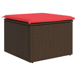 HKH Banco de Jardim com Almofadão 55x55x37 Cm Vime Pe Castanho - Marrom