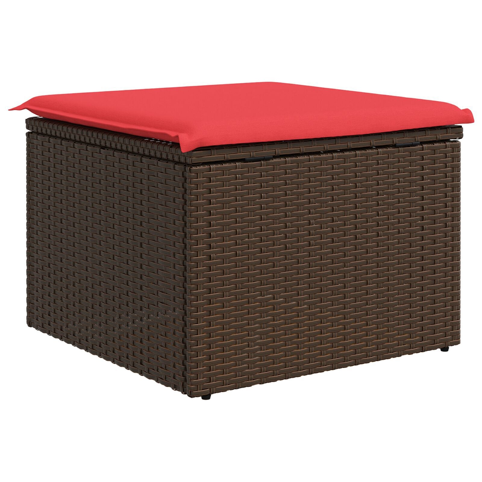 HKH Banco de Jardim com Almofadão 55x55x37 Cm Vime Pe Castanho - Marrom