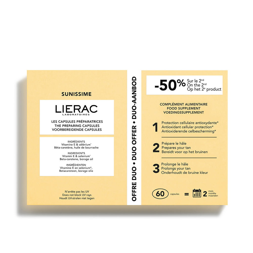 Lierac Sunissime Cápsulas de Preparação Bronzeada Embalagem 2 X 30 Cápsulas
