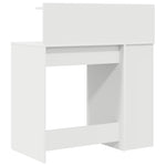 HKH Mesa com Armazenamento Branca .5 Cm Madeira Engenheirada