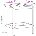 HKH Mesa Lateral Adirondack Branca 38x38x45 Cm Hdpe - Branco